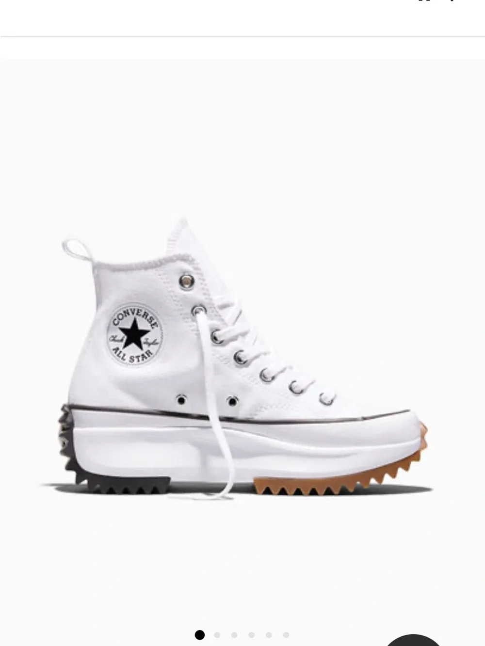 Converse White High-Top Platform Sneakers with Brown/Black Outsole